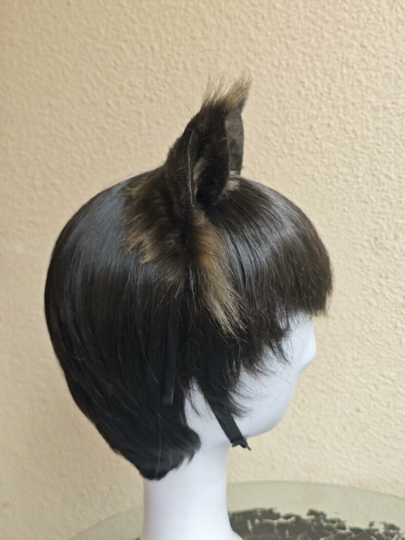 Realistic Lynx Ears Headband – Handmade Cosplay Fur Ears - Image 4