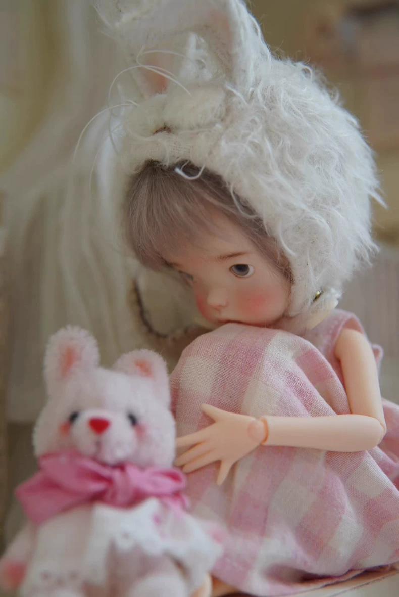 Charming Pink Plaid Blythe Doll Dress Handmade for OB24 - Premium Quality - Image 9