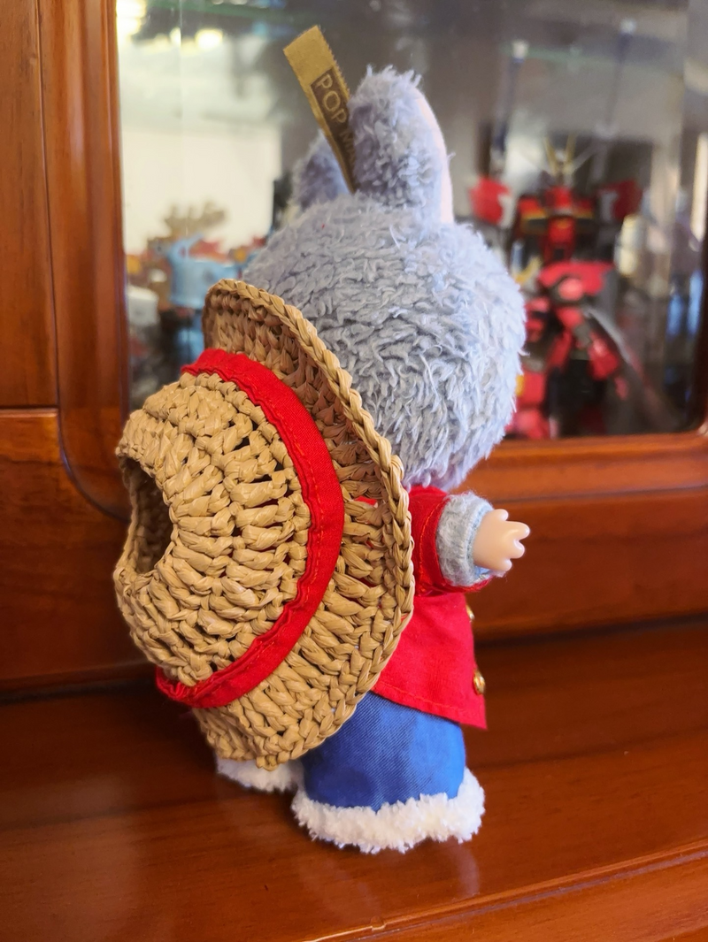 Handmade Labubu Doll in One Piece Luffy Outfit – Custom Straw Hat & Vibrant Cosplay Collectible - Image 5