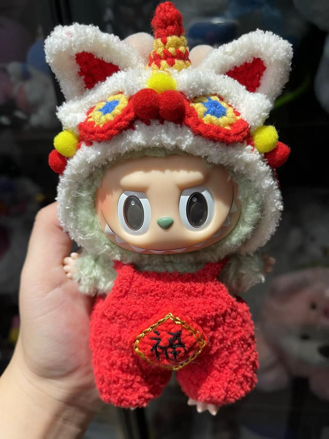 Vibrant LABUBU Lion Dance Costume – Festive Chinese Tradition, Plush & Detailed for Collectors - Image 1