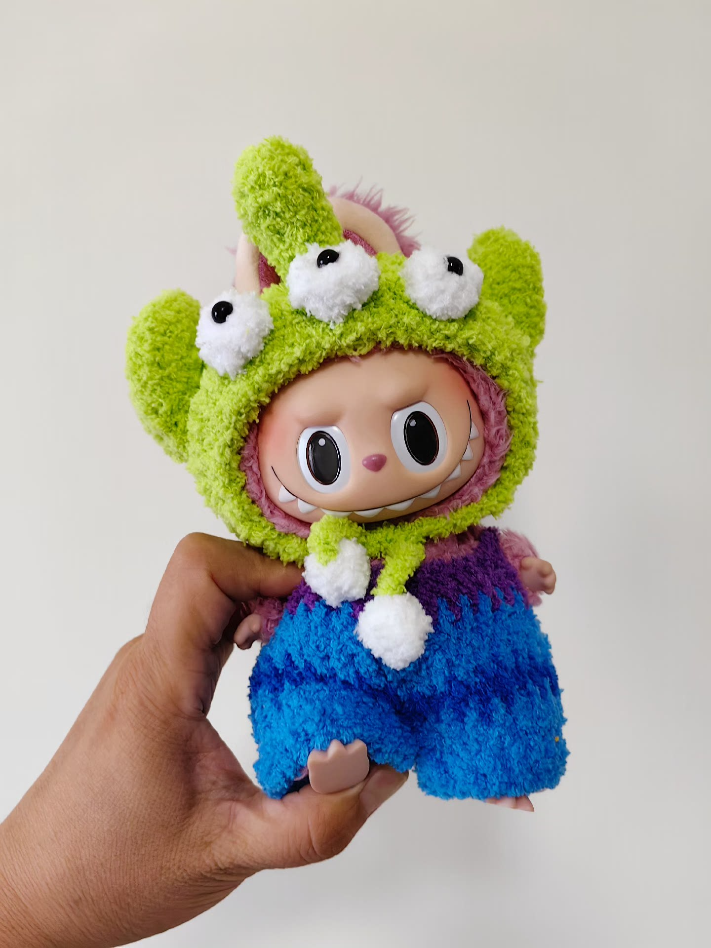 Whimsical Labubu Doll Outfit: Vibrant Plush Costume with Playful Pom-Pom Hat - Image 7