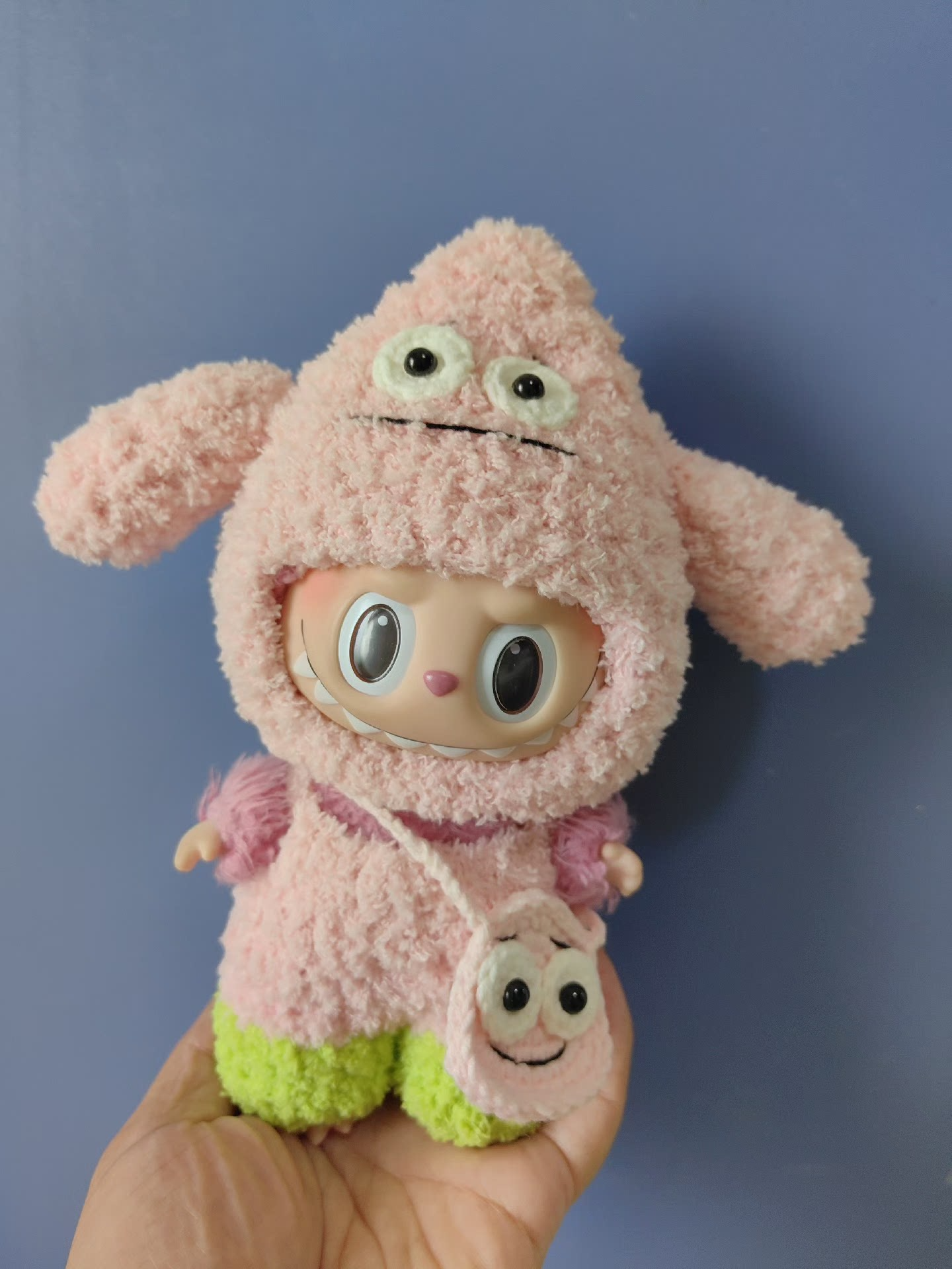 Whimsical Pink Bunny Plush Outfit for Collectible Figures – Adorable & Durable - Image 3