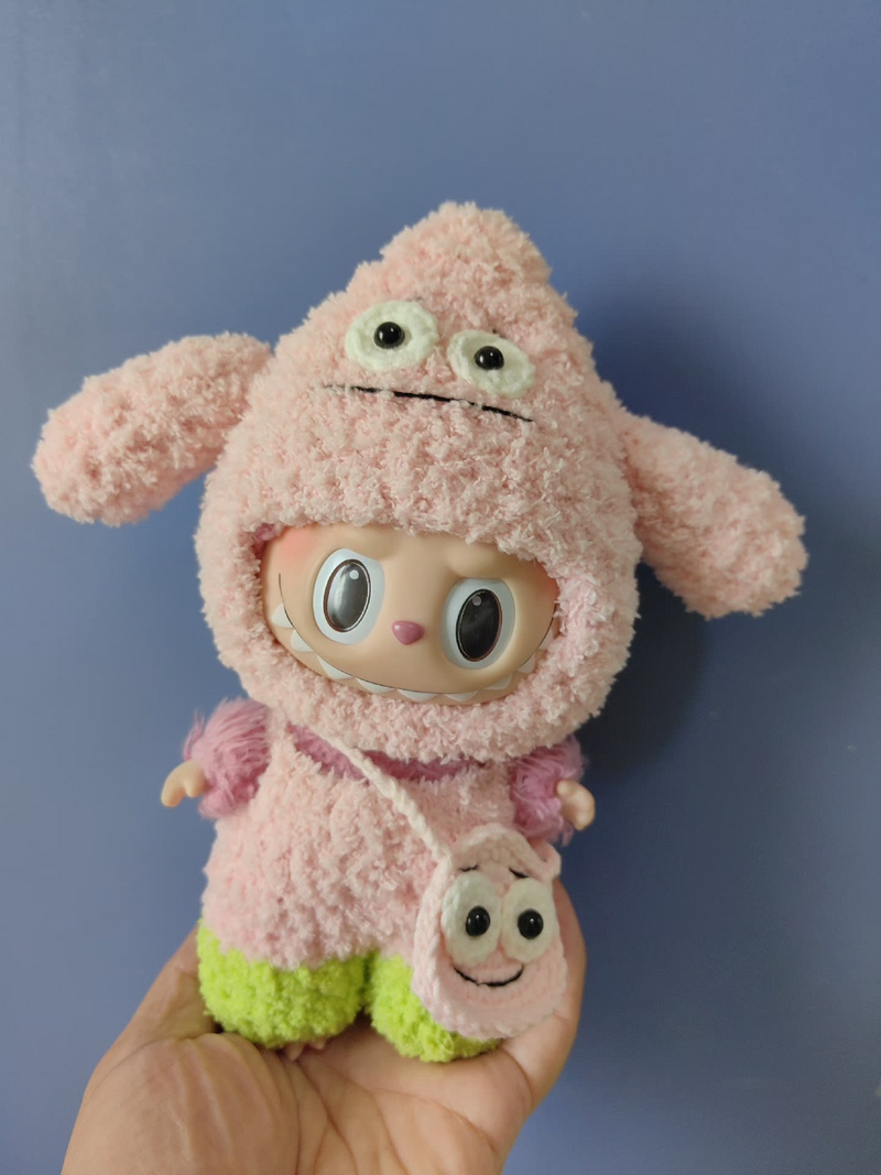 Whimsical Pink Bunny Plush Outfit for Collectible Figures – Adorable & Durable - Image 3