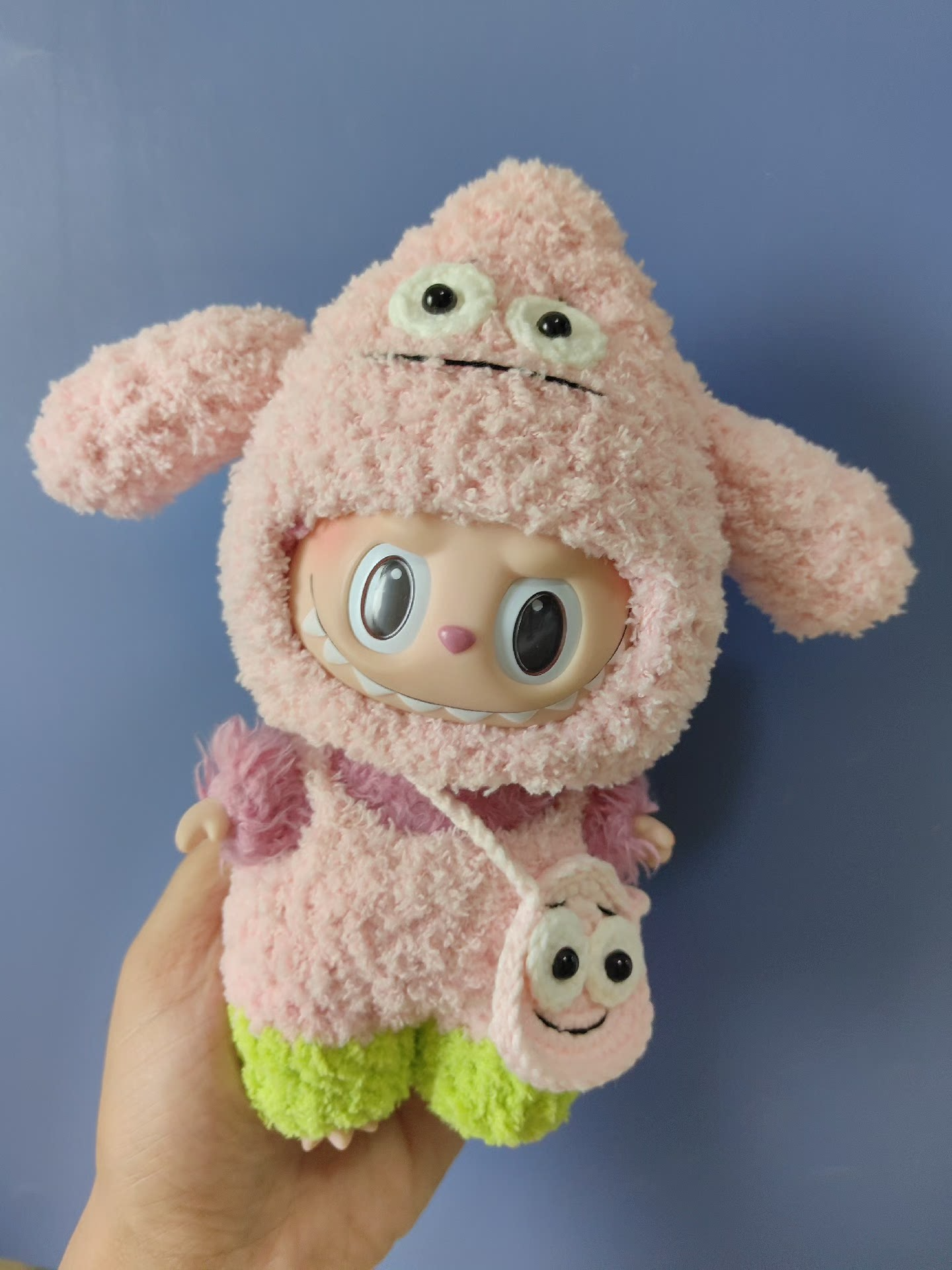 Whimsical Pink Bunny Plush Outfit for Collectible Figures – Adorable & Durable - Image 6
