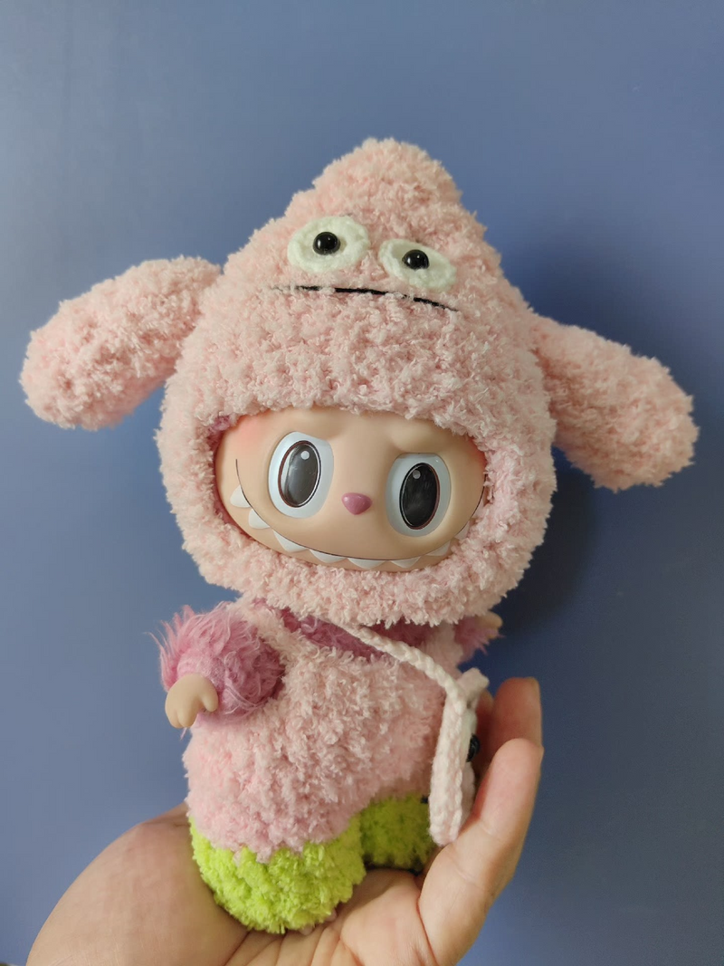Whimsical Pink Bunny Plush Outfit for Collectible Figures – Adorable & Durable - Image 7