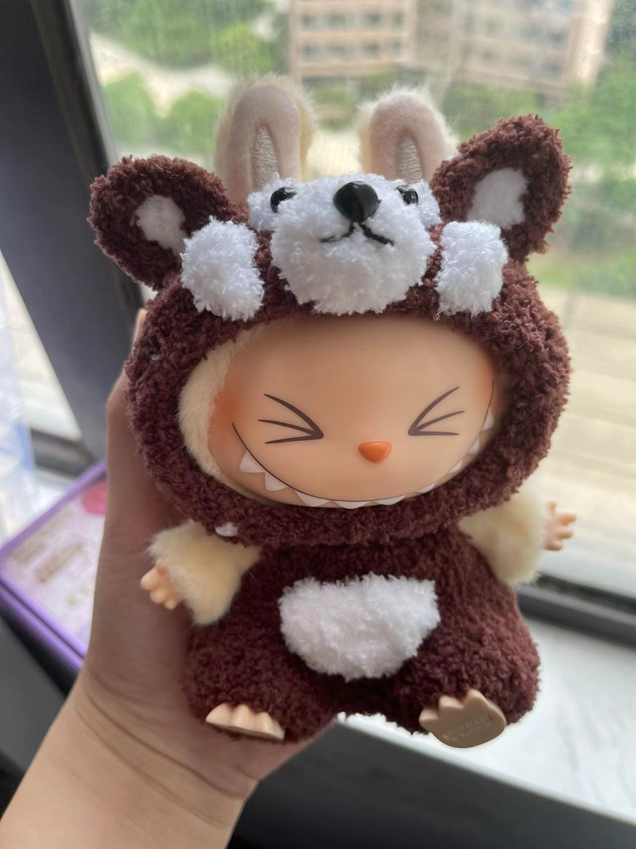 Adorable Labubu 2nd Gen Red Panda Outfit – Plush, Playful & Perfect for Dolls! - Image 1