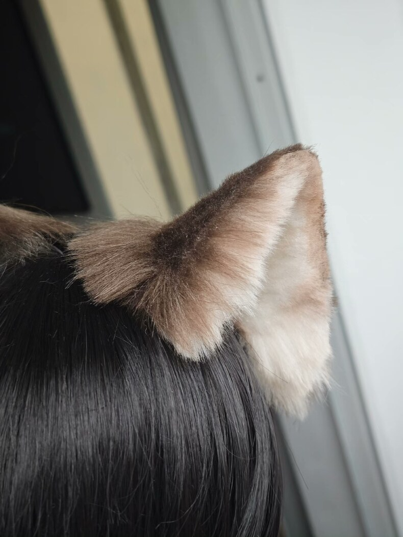 Luxury Faux Fur Cat Ears Headband – Handmade Elegance - Image 1