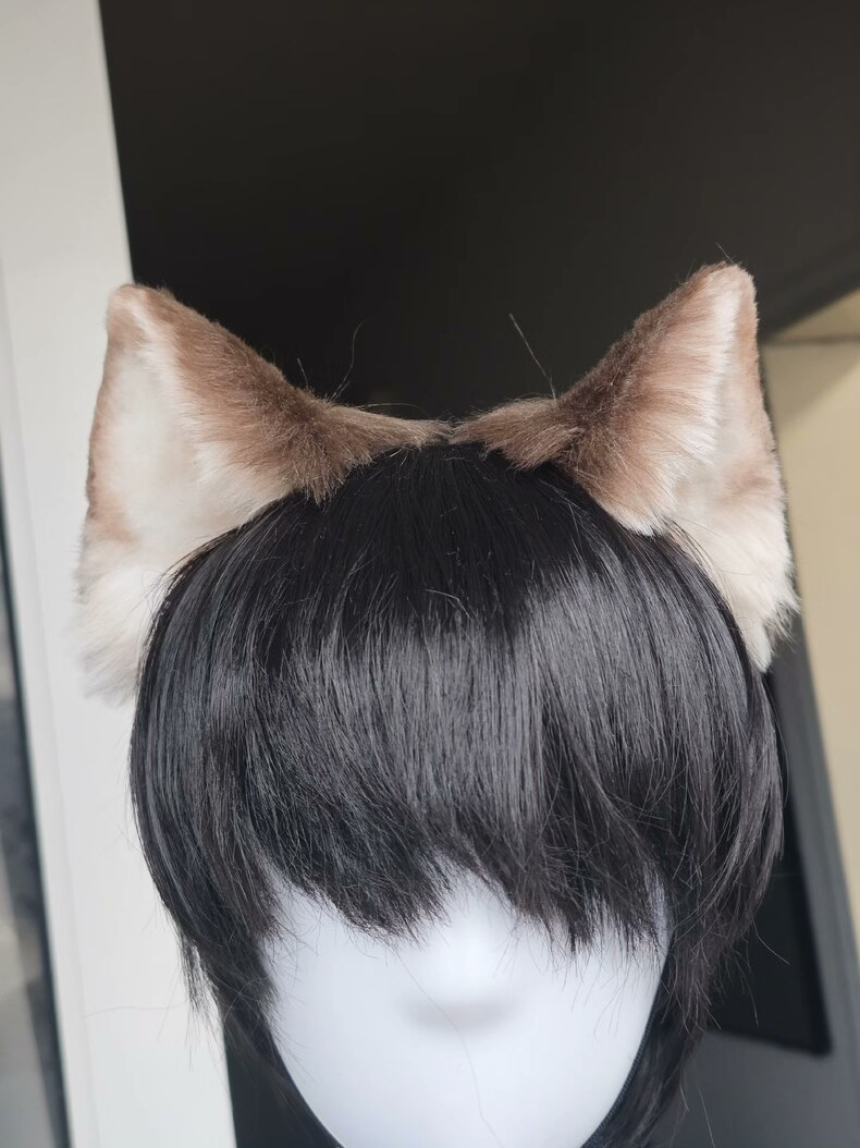 Luxury Faux Fur Cat Ears Headband – Handmade Elegance - Image 3