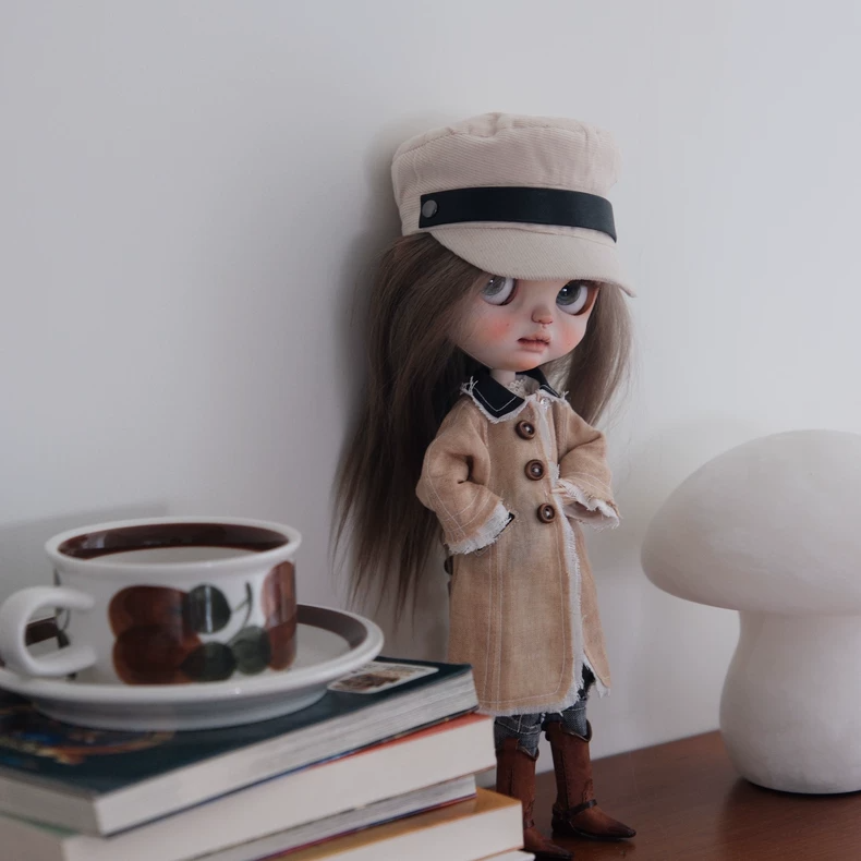 Luxe Linen-Leather BLYTHE Outfit Set - Complete Doll Ensemble for Collectors - Image 1