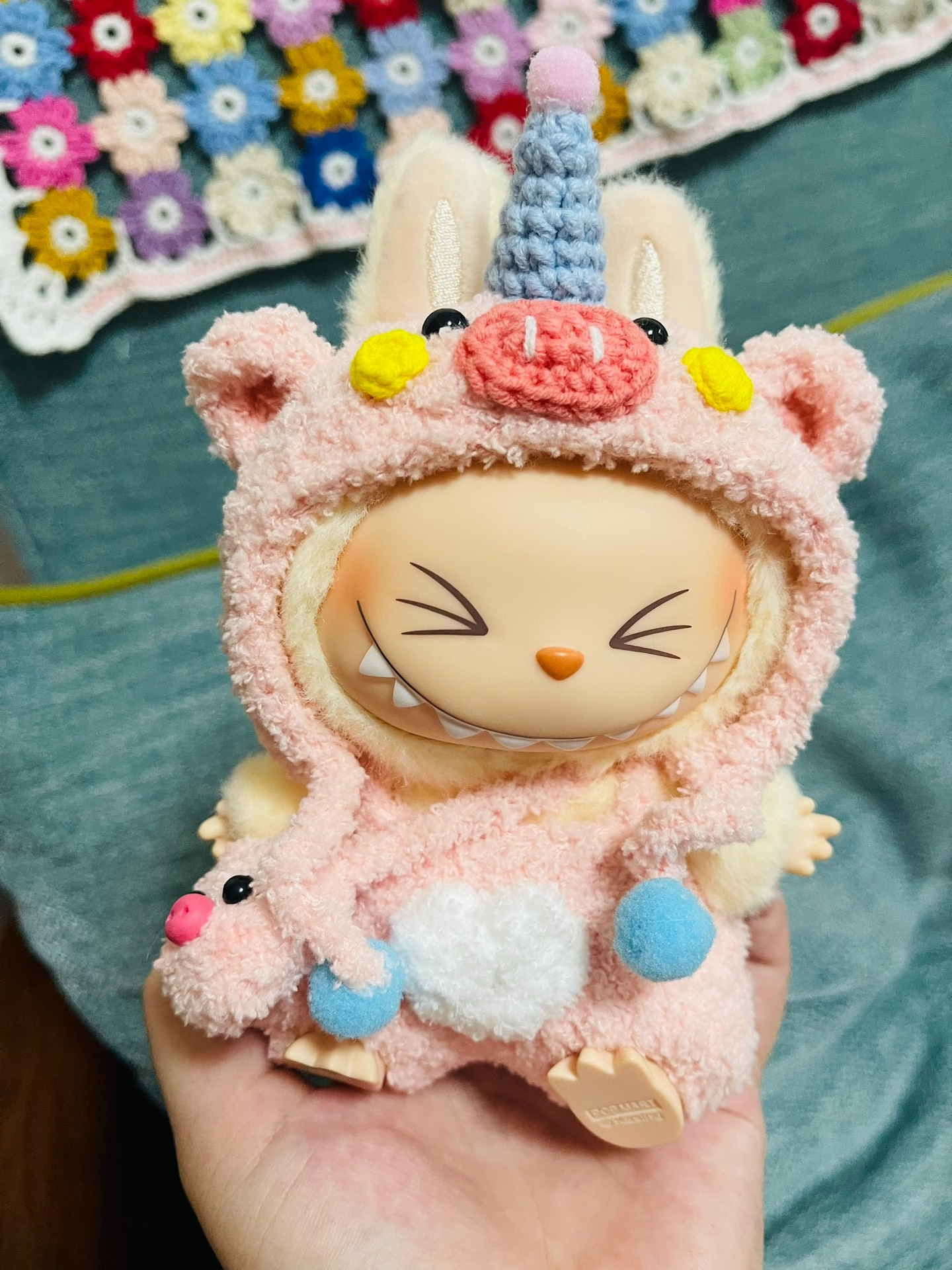 Adorable Pink Pig LABUBU Outfit – Whimsical Plush Costume for Themed Parties & Play - Image 1