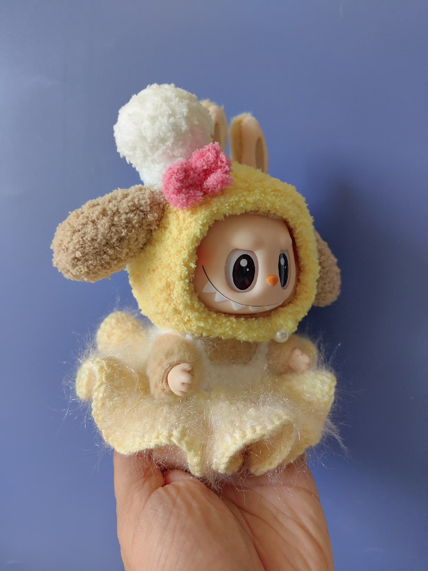 Charming LABUBU Bunny Hood Outfit for POP MART Dolls – Soft, Vibrant & Collectible - Image 3