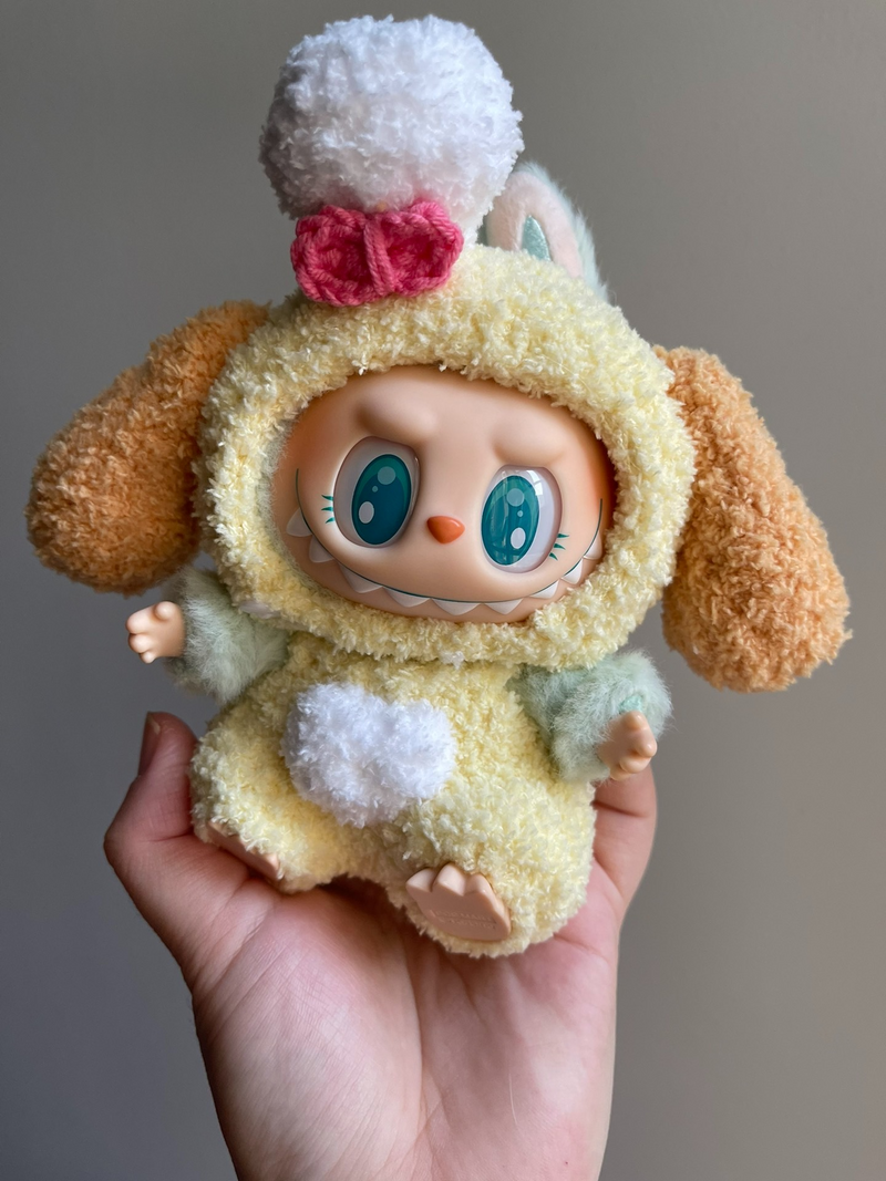 Adorable Labubu Chef Outfit – Disney-Inspired Doll Costume with Pom-Pom Hat - Image 1