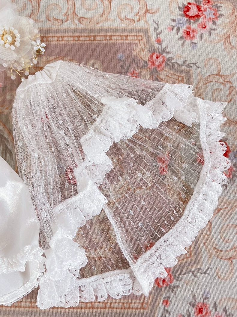 Elegant Blythe Doll Outfit with Lace & Satin - Detachable Bow & Headpiece for Collectors - Premium Quality & Versatile Styling - Image 5