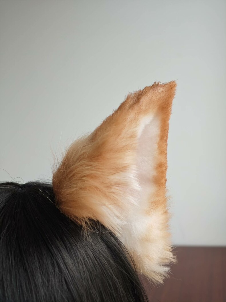 Cute Faux Fur Dog Ears Clip-Ons for Cosplay & Costume - Image 2