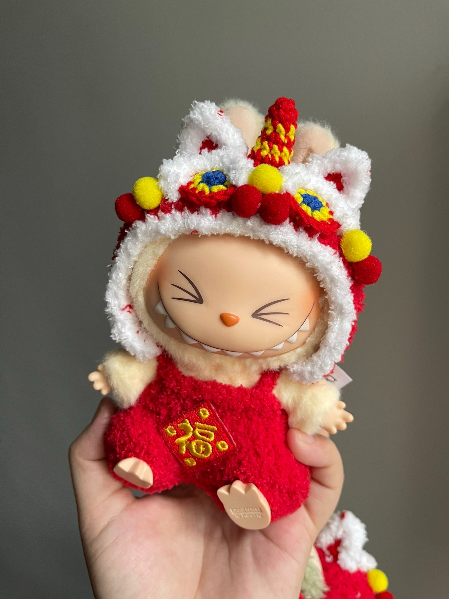 Vibrant Labubu Lion Dance Costume – Festive, Detailed & Collectible Doll Outfit - Image 1