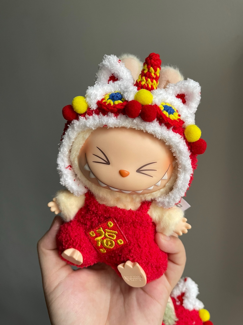 Vibrant Labubu Lion Dance Costume – Festive, Detailed & Collectible Doll Outfit - Image 1