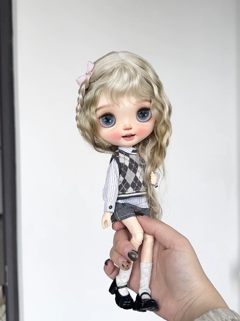 BLYTHE OL Office Outfit Set w/Diamond Vest Skirt Socks Shirt - Chic Sophisticated Collector Fashion - Image 2