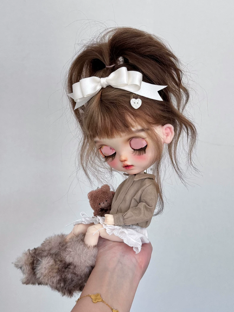Vintage Lace Blythe Doll Outfit - Premium Jacket & Skirt Ensemble - Image 3