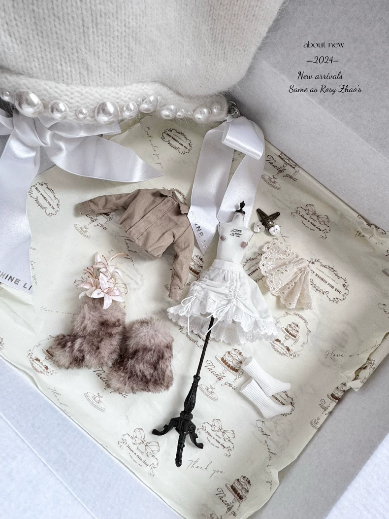 Vintage Lace Blythe Doll Outfit - Premium Jacket & Skirt Ensemble - Image 5