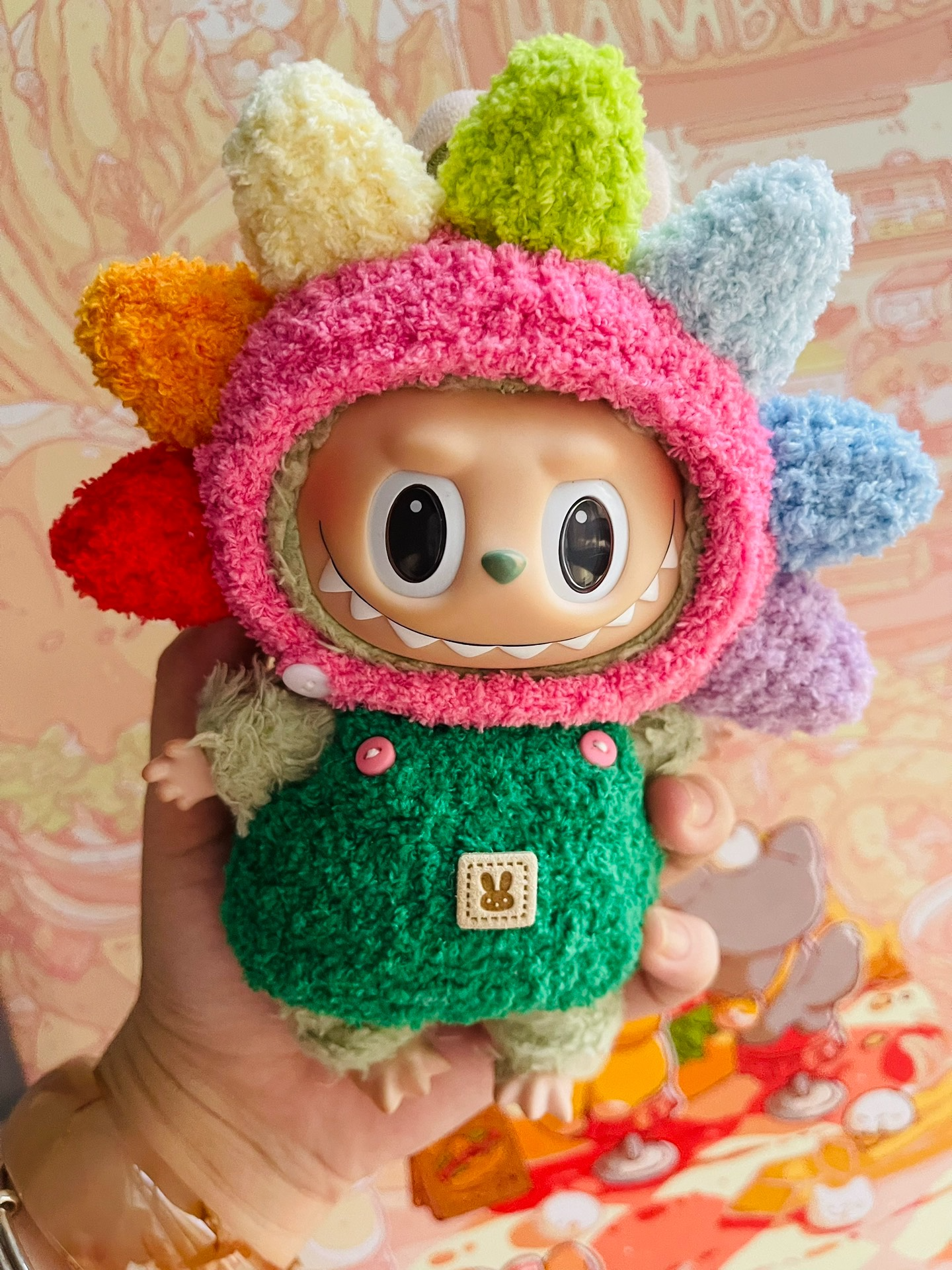 Whimsical Labubu Doll Outfit – Vibrant, Plush & Playful Bunny Design - Image 1
