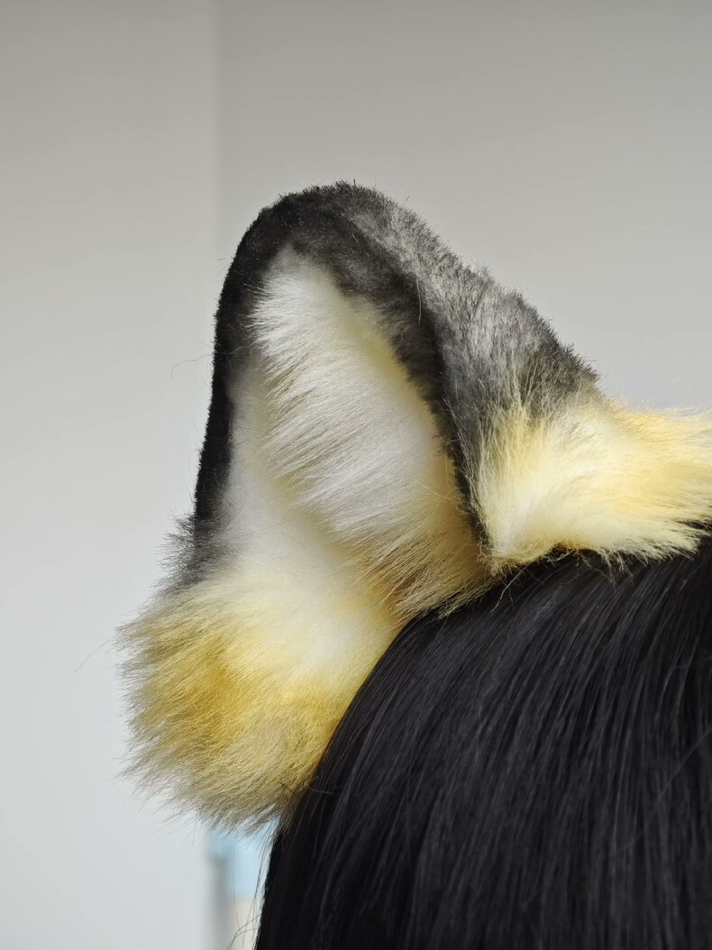 Handmade Tiger Ears Headband – Realistic Faux Fur Cosplay - Image 1