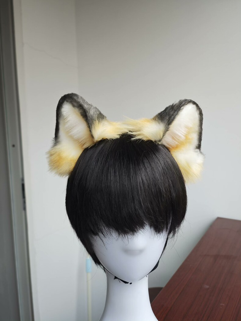 Handmade Tiger Ears Headband – Realistic Faux Fur Cosplay - Image 3