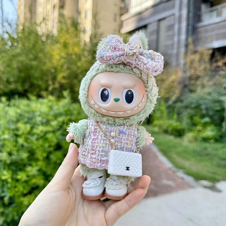 Labubu Doll Outfit Set - 3 Stylish Color Variations, Plush & Durable with Metallic Accents for Collectors & Play - Image 2