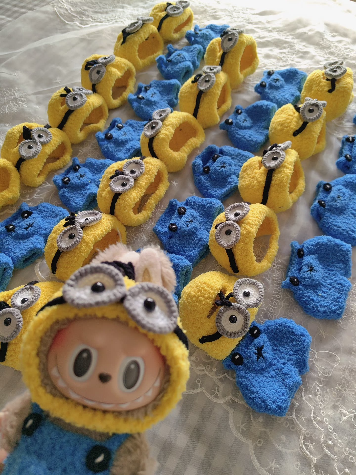 Charming Labubu Doll in Minion Outfit - Vibrant Plush Collectible for Fans & Enthusiasts - Image 2