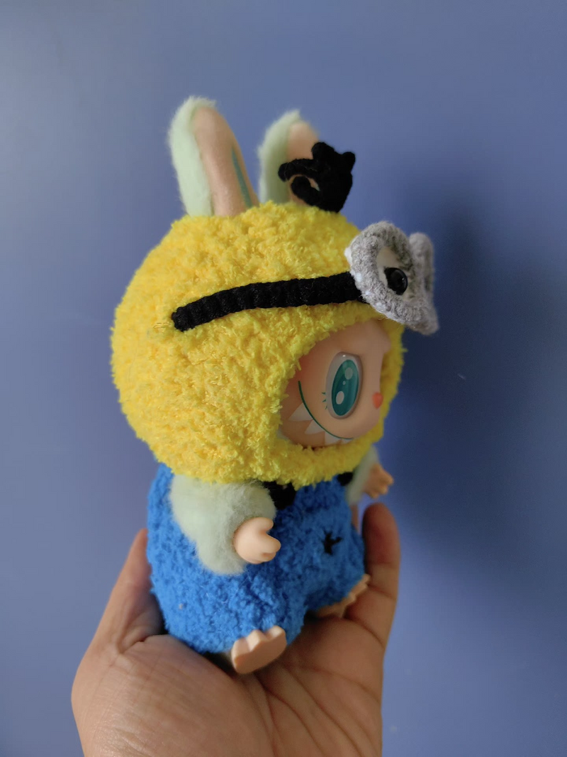 Charming Labubu Doll in Minion Outfit - Vibrant Plush Collectible for Fans & Enthusiasts - Image 5