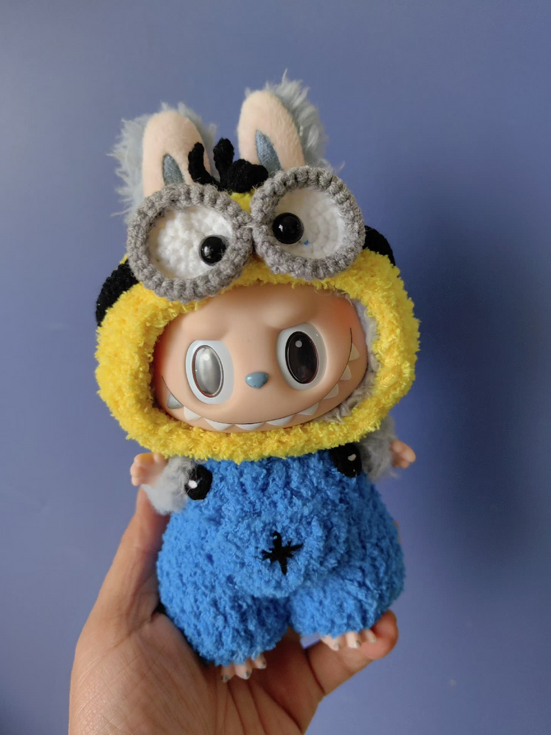 Charming Labubu Doll in Minion Outfit - Vibrant Plush Collectible for Fans & Enthusiasts - Image 6