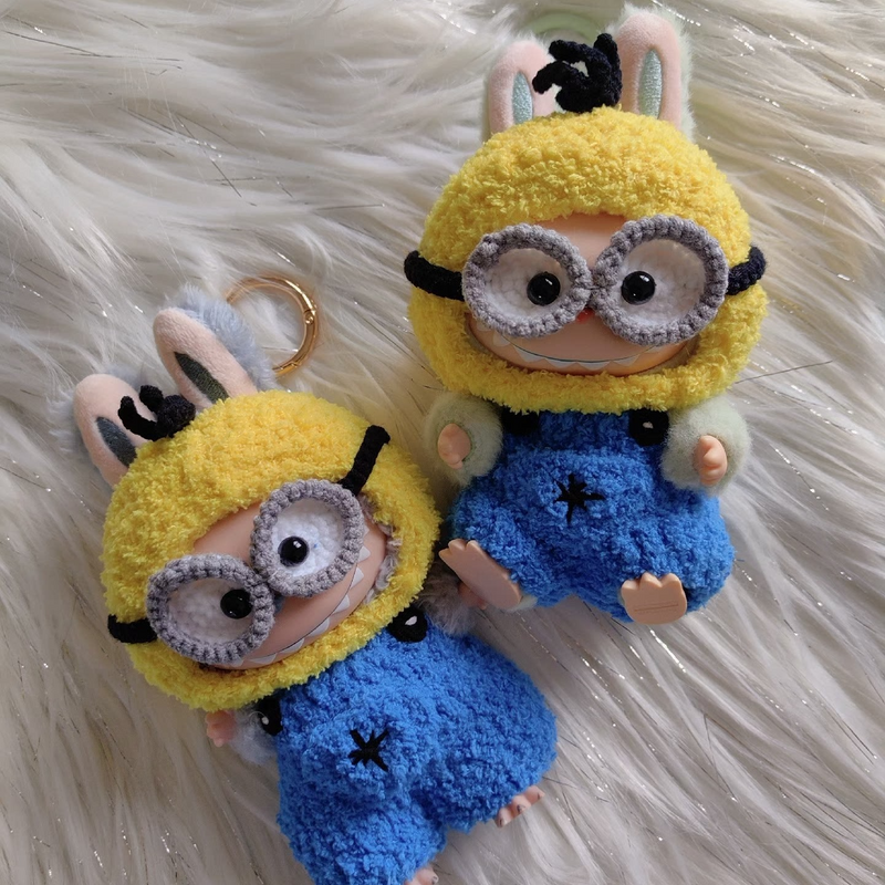 Charming Labubu Doll in Minion Outfit - Vibrant Plush Collectible for Fans & Enthusiasts - Image 8
