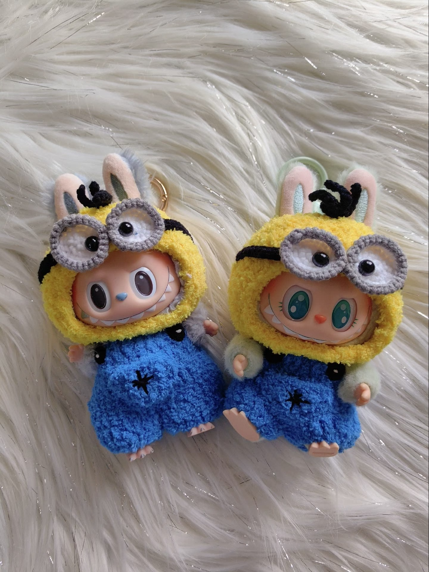Charming Labubu Doll in Minion Outfit - Vibrant Plush Collectible for Fans & Enthusiasts - Image 9
