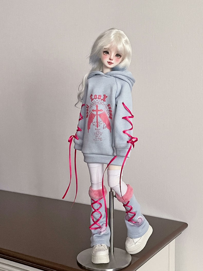Stylish Cozy BJD 1/4 Hoodie Outfit with Leg Warmers & Socks - Multiple Colors! - Image 6