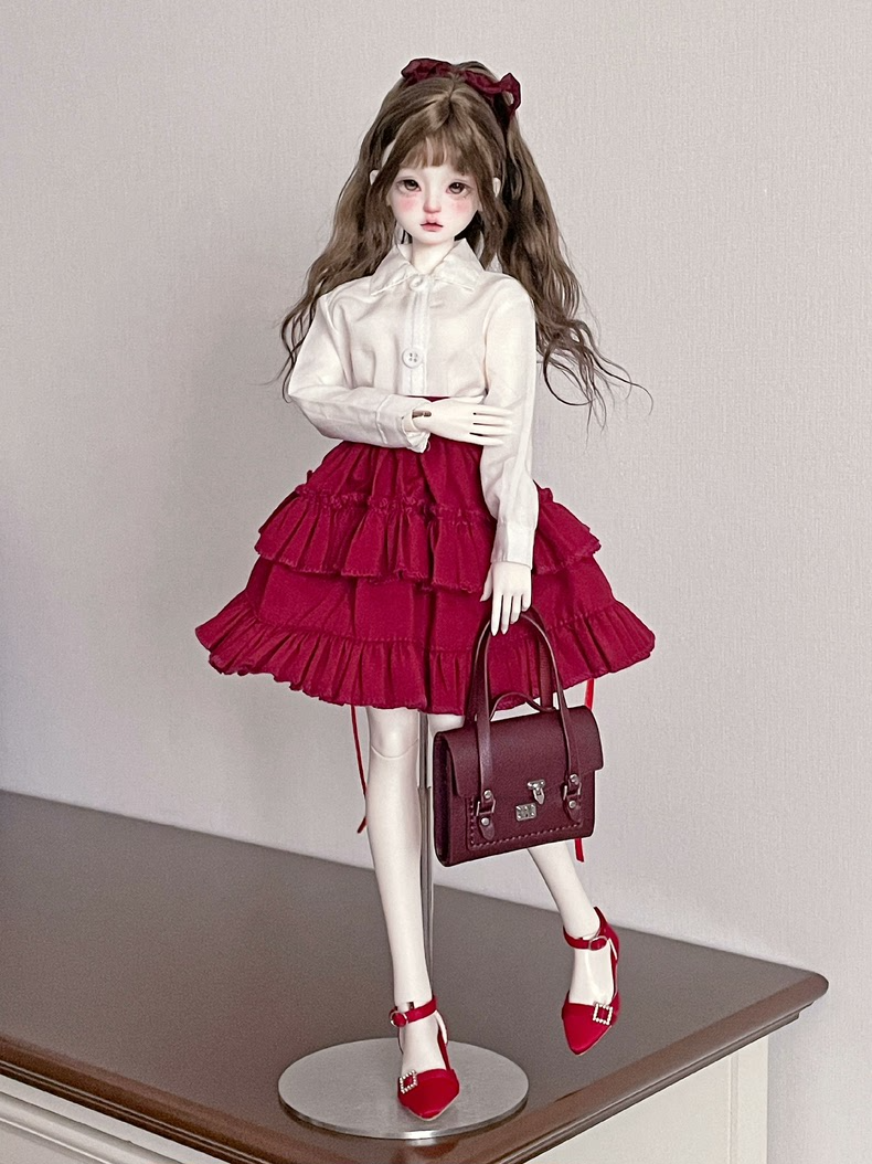 Charming BJD 1/4 Outfit: Elegant Shirt & Layered Skirt for Doll Enthusiasts - Image 2