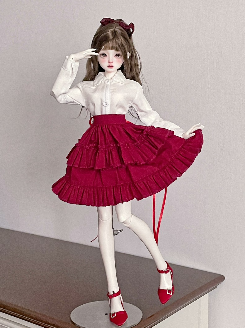 Charming BJD 1/4 Outfit: Elegant Shirt & Layered Skirt for Doll Enthusiasts - Image 3