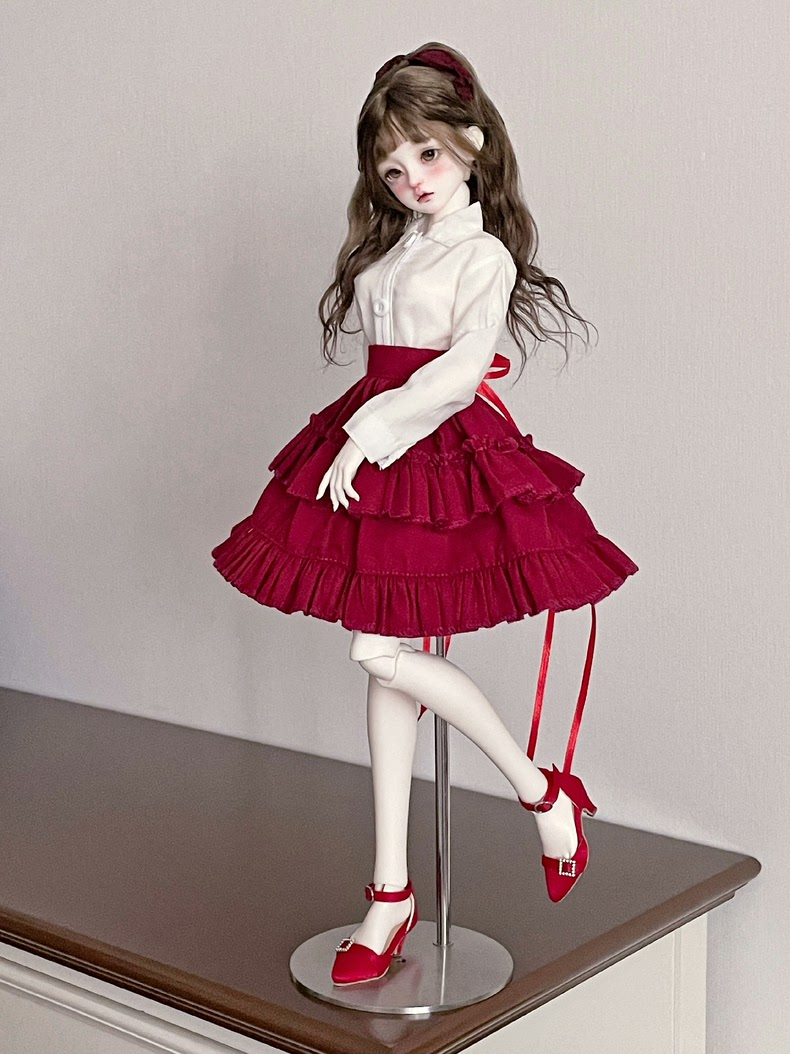 Charming BJD 1/4 Outfit: Elegant Shirt & Layered Skirt for Doll Enthusiasts - Image 5