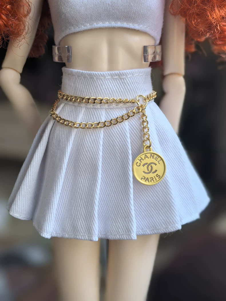 Luxury Gold Chain Belt & Accessory Set for 1/6 Scale Dolls – Elegant & Sophisticated - Image 1