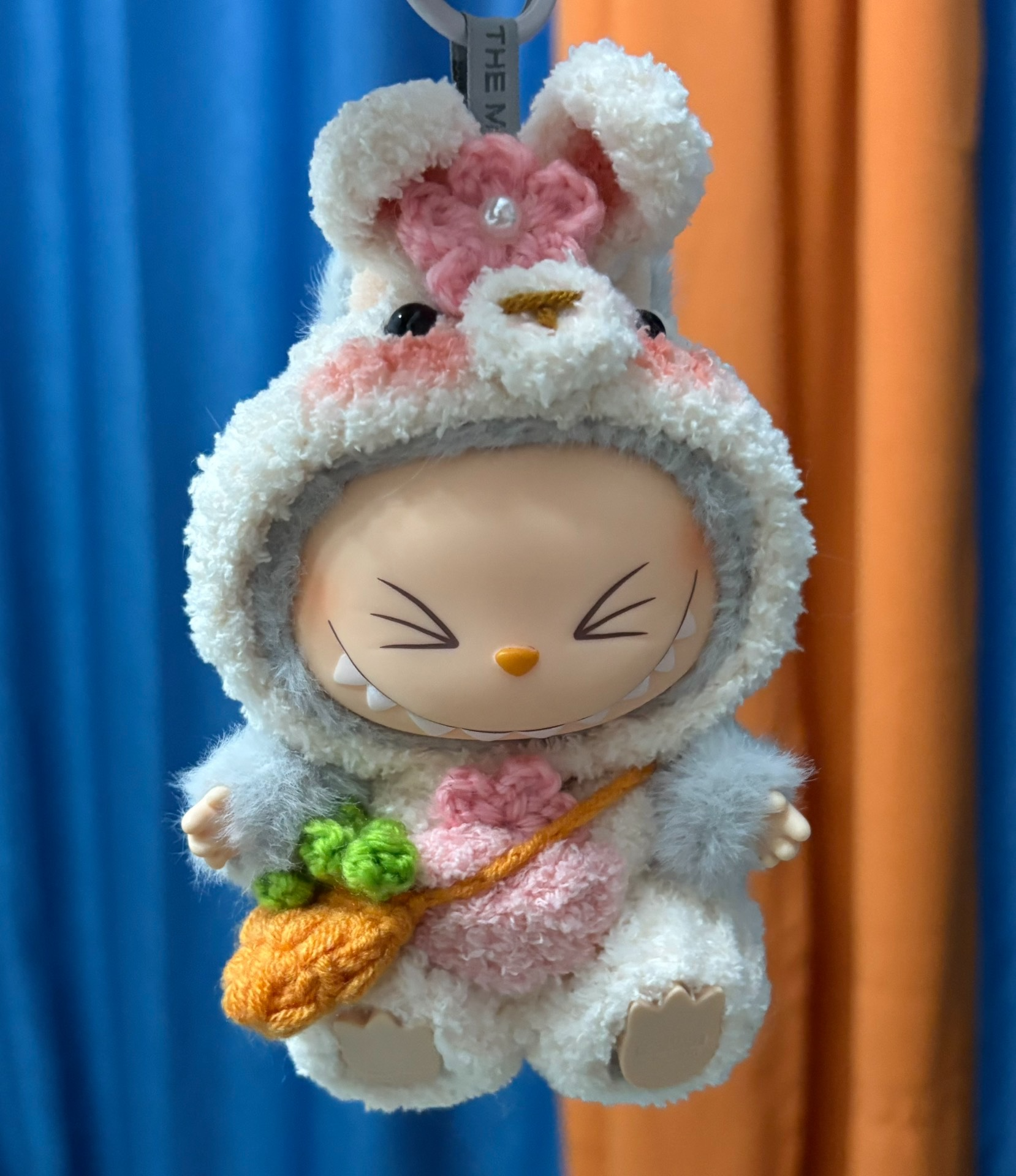 Adorable Labubu Bunny Costume: Plush Pastel Outfit with Carrot Accessory - Image 2