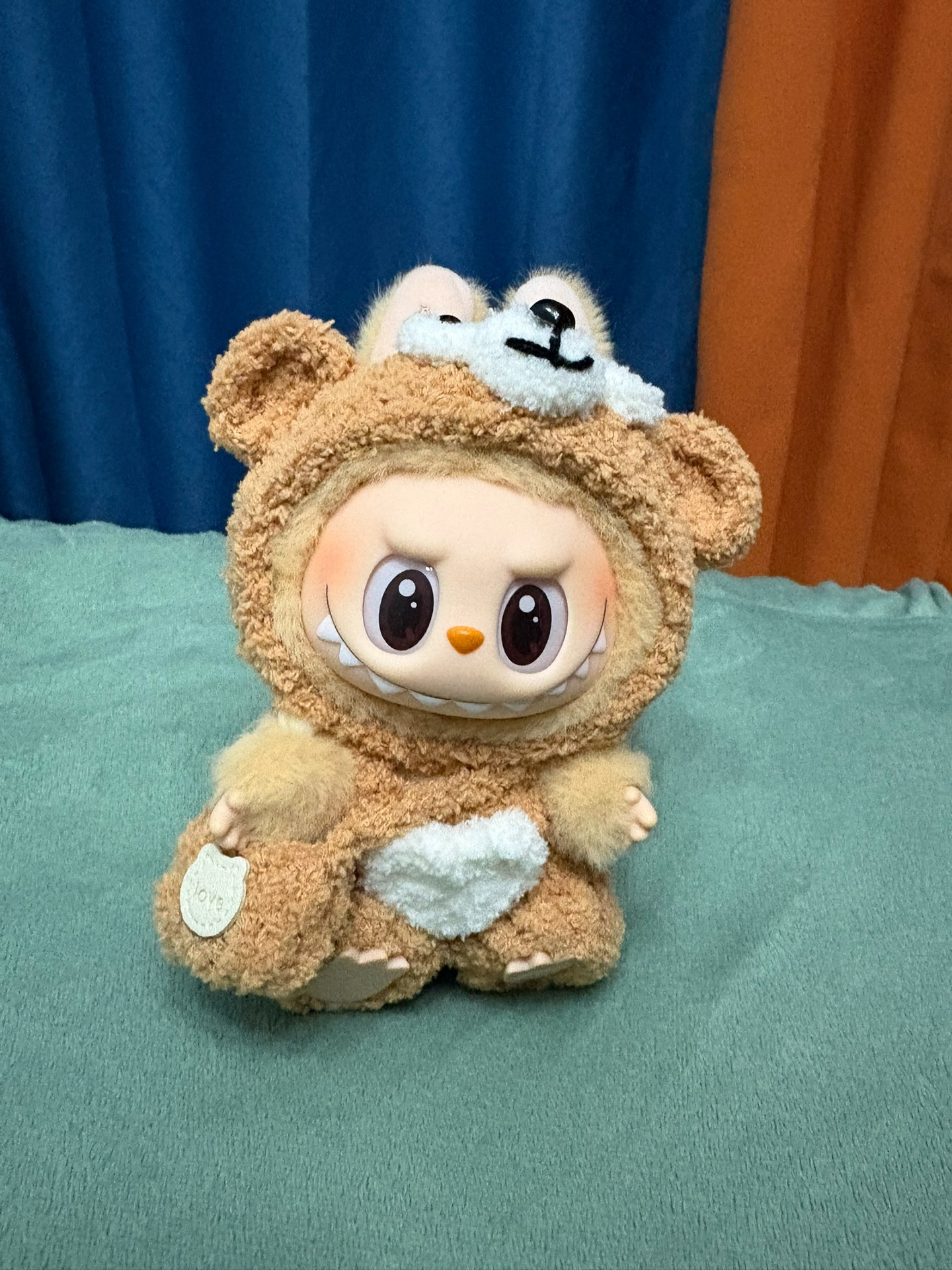 Adorable LABUBU Bear Outfit for Dolls – Plush Brown & White Custom Costume - Image 2
