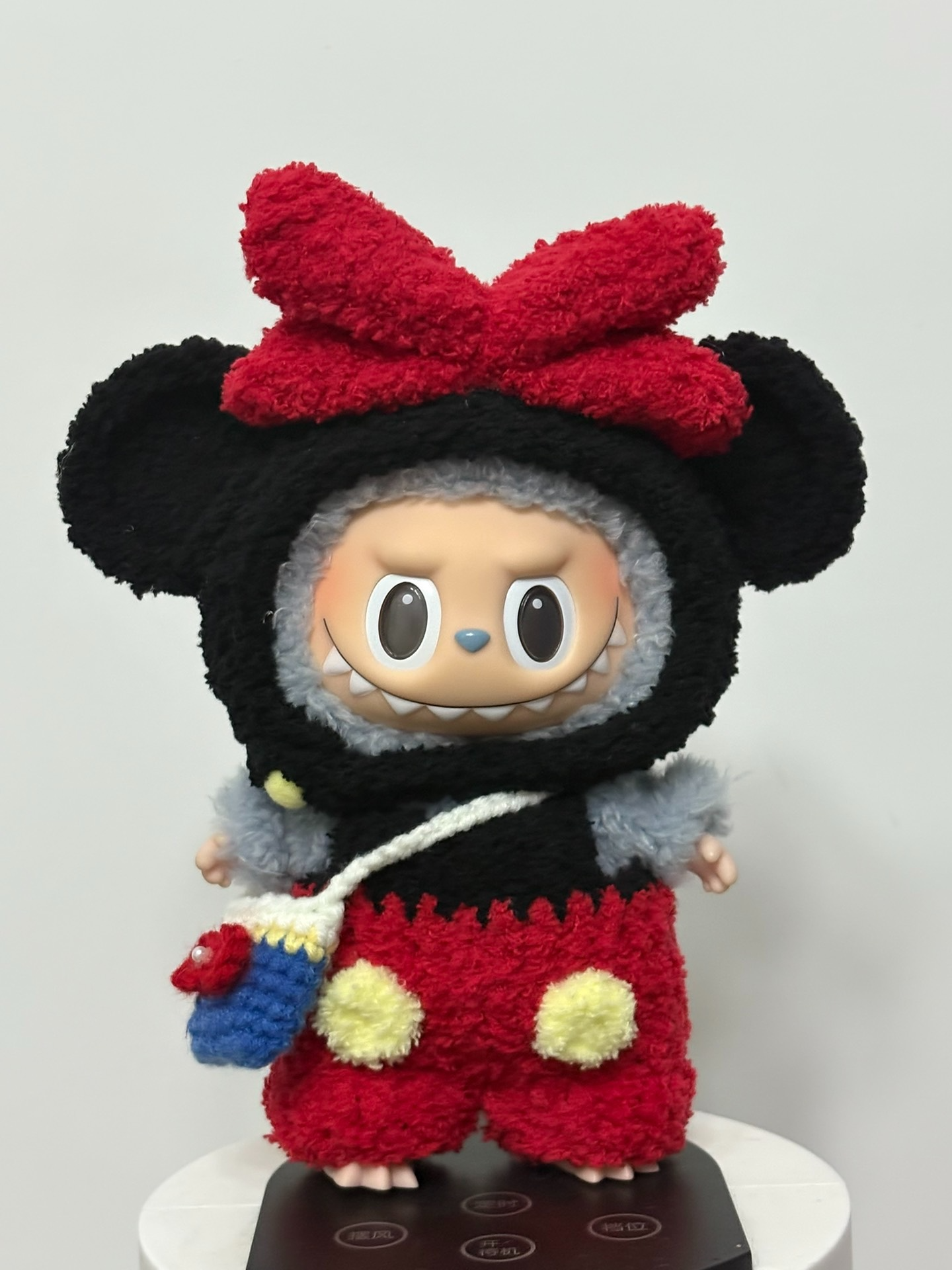 Whimsical Labubu Doll in Minnie Mouse Outfit – Handcrafted, Collectible & Playful Disney-Inspired Design - Image 1