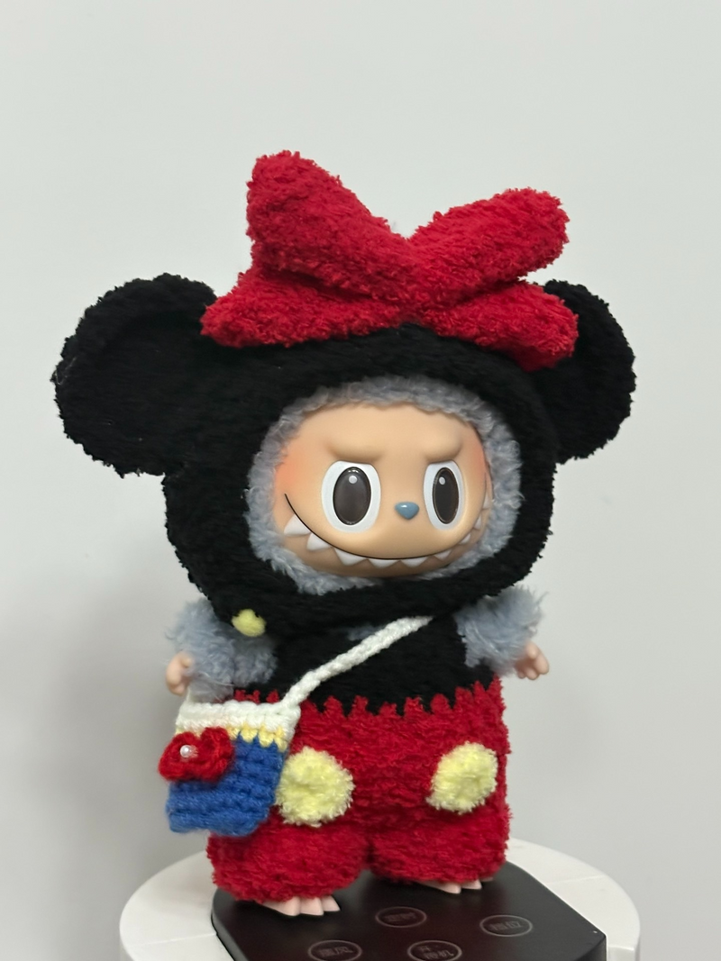 Whimsical Labubu Doll in Minnie Mouse Outfit – Handcrafted, Collectible & Playful Disney-Inspired Design - Image 2