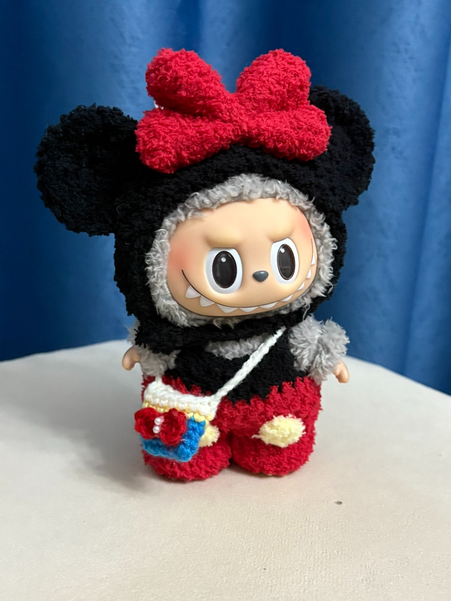 Whimsical Labubu Doll in Minnie Mouse Outfit – Handcrafted, Collectible & Playful Disney-Inspired Design - Image 5