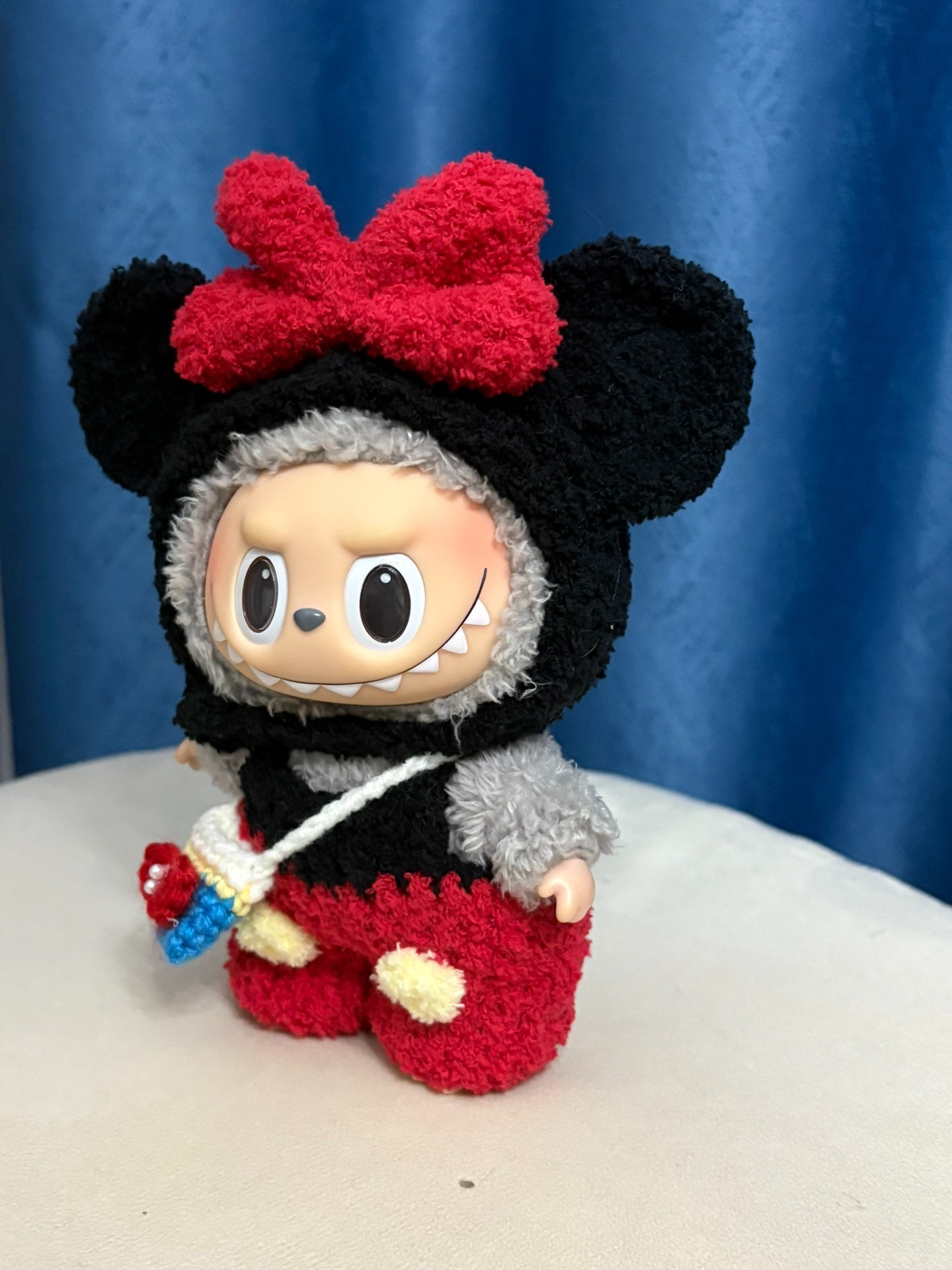 Whimsical Labubu Doll in Minnie Mouse Outfit – Handcrafted, Collectible & Playful Disney-Inspired Design - Image 6
