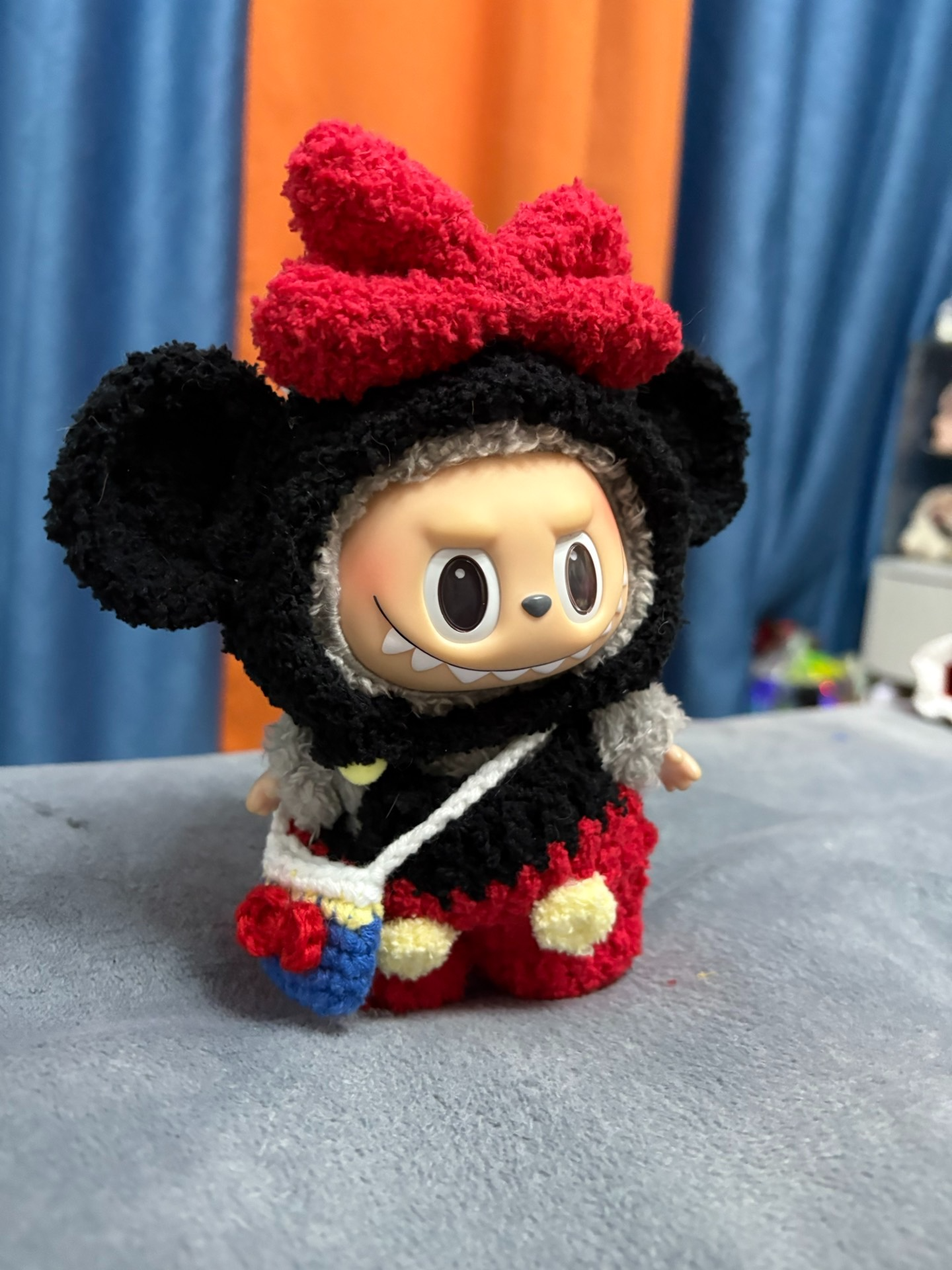 Whimsical Labubu Doll in Minnie Mouse Outfit – Handcrafted, Collectible & Playful Disney-Inspired Design - Image 8
