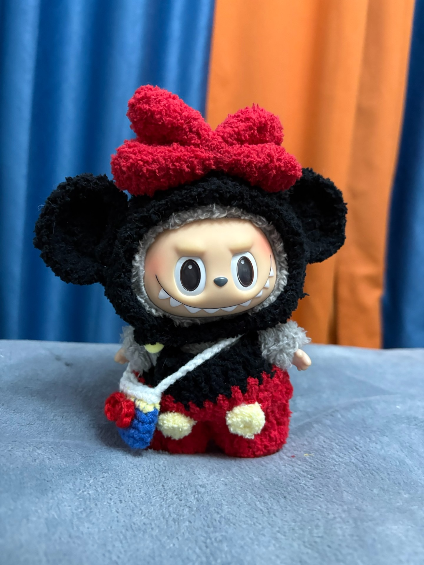 Whimsical Labubu Doll in Minnie Mouse Outfit – Handcrafted, Collectible & Playful Disney-Inspired Design - Image 9