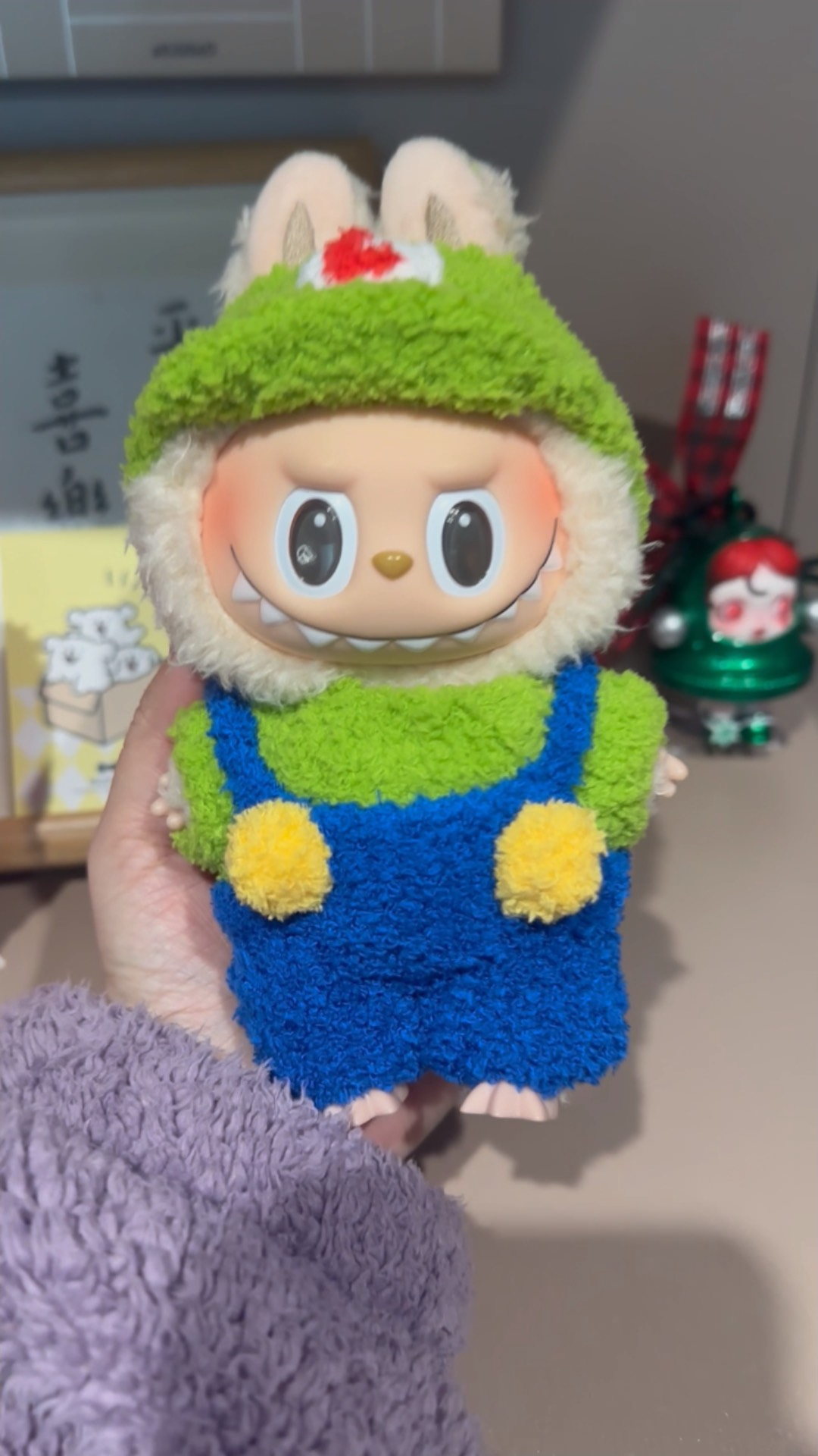 Handmade Labubu Doll Outfit – Mario & Luigi Style, Plush & Adjustable - Image 1