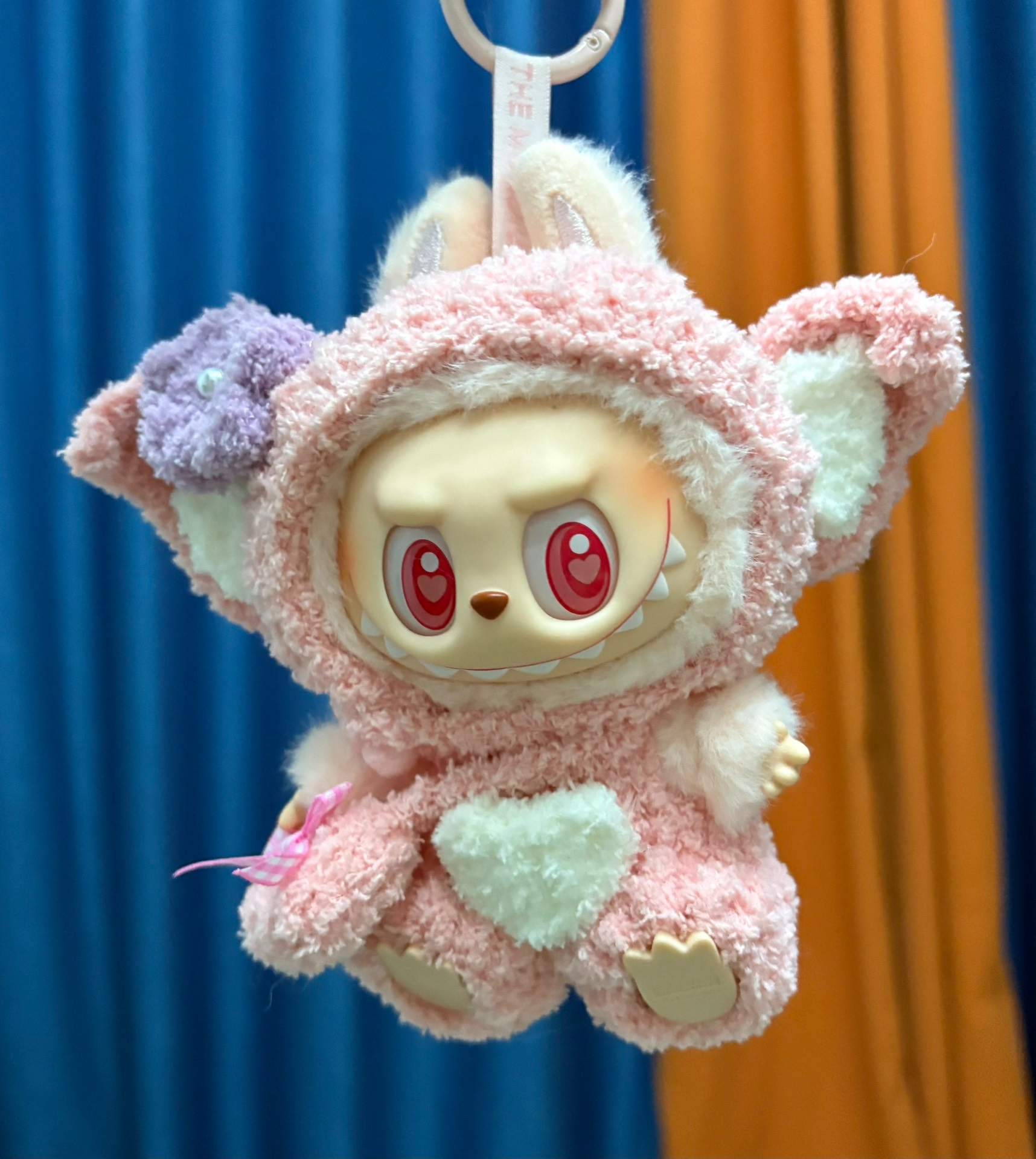 Pastel Pink Plush Doll Outfit with Hood & Bow – Soft Fleece, Durable & Stylish for Collectors & Play - Image 1