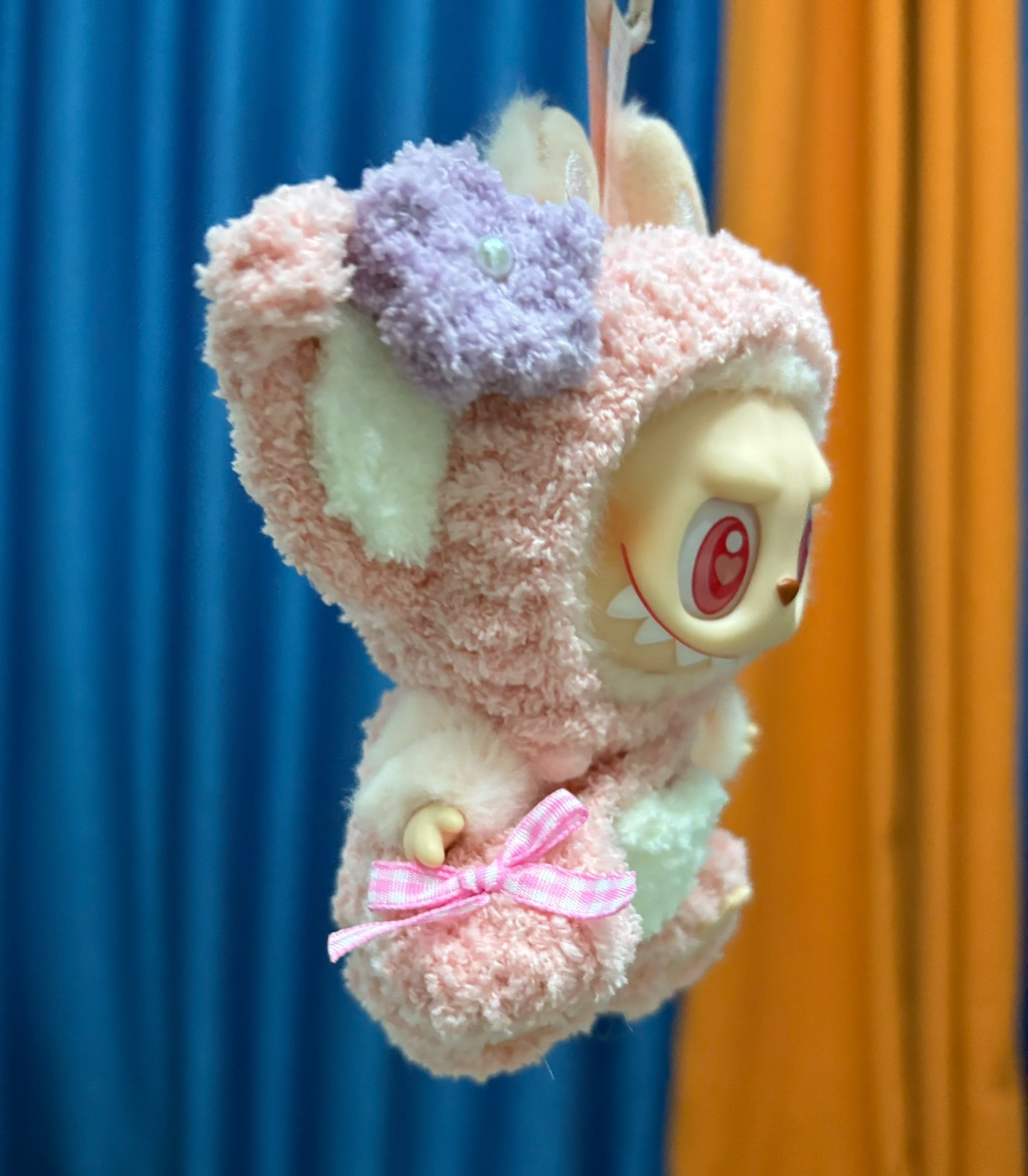 Pastel Pink Plush Doll Outfit with Hood & Bow – Soft Fleece, Durable & Stylish for Collectors & Play - Image 3