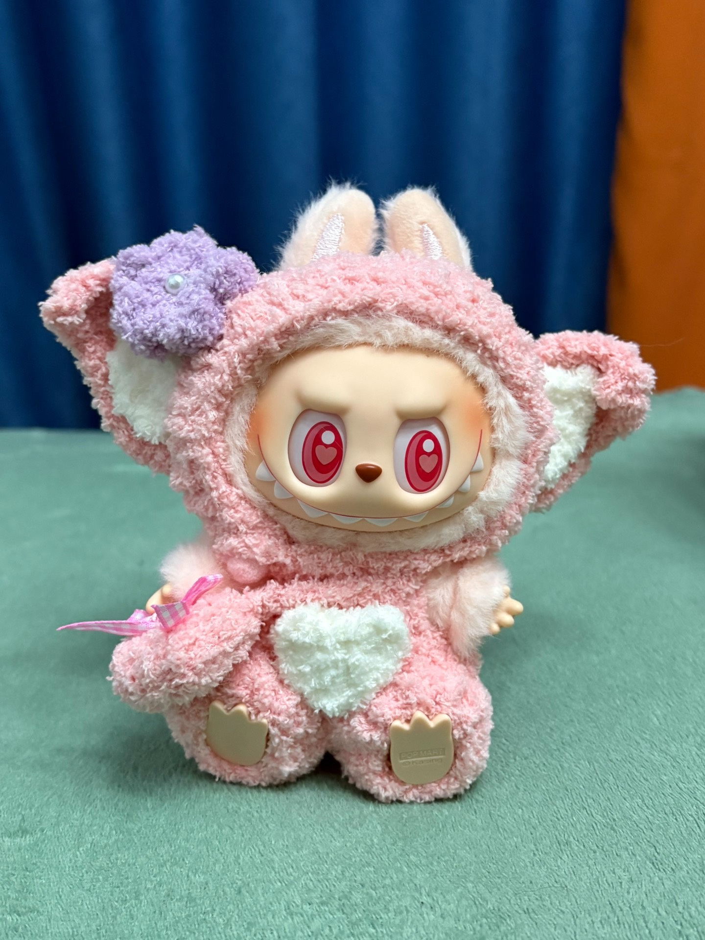 Pastel Pink Plush Doll Outfit with Hood & Bow – Soft Fleece, Durable & Stylish for Collectors & Play - Image 4