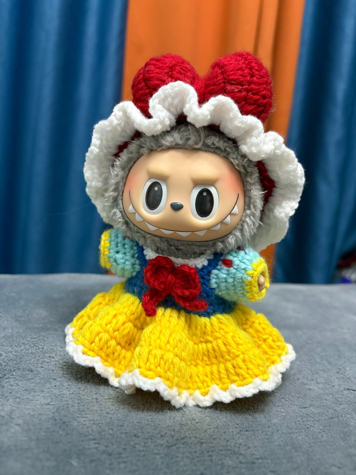 Handcrafted Snow White Doll Outfit – Vibrant Princess Ensemble with Detachable Hat & Premium Details - Image 6